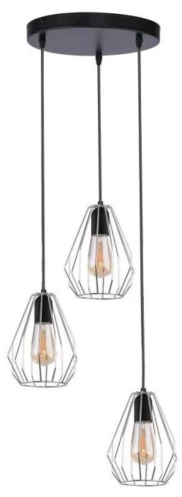 Lampadario a sospensione con filo BRYLANT 3xE27/60W/230V diametro 47 cm