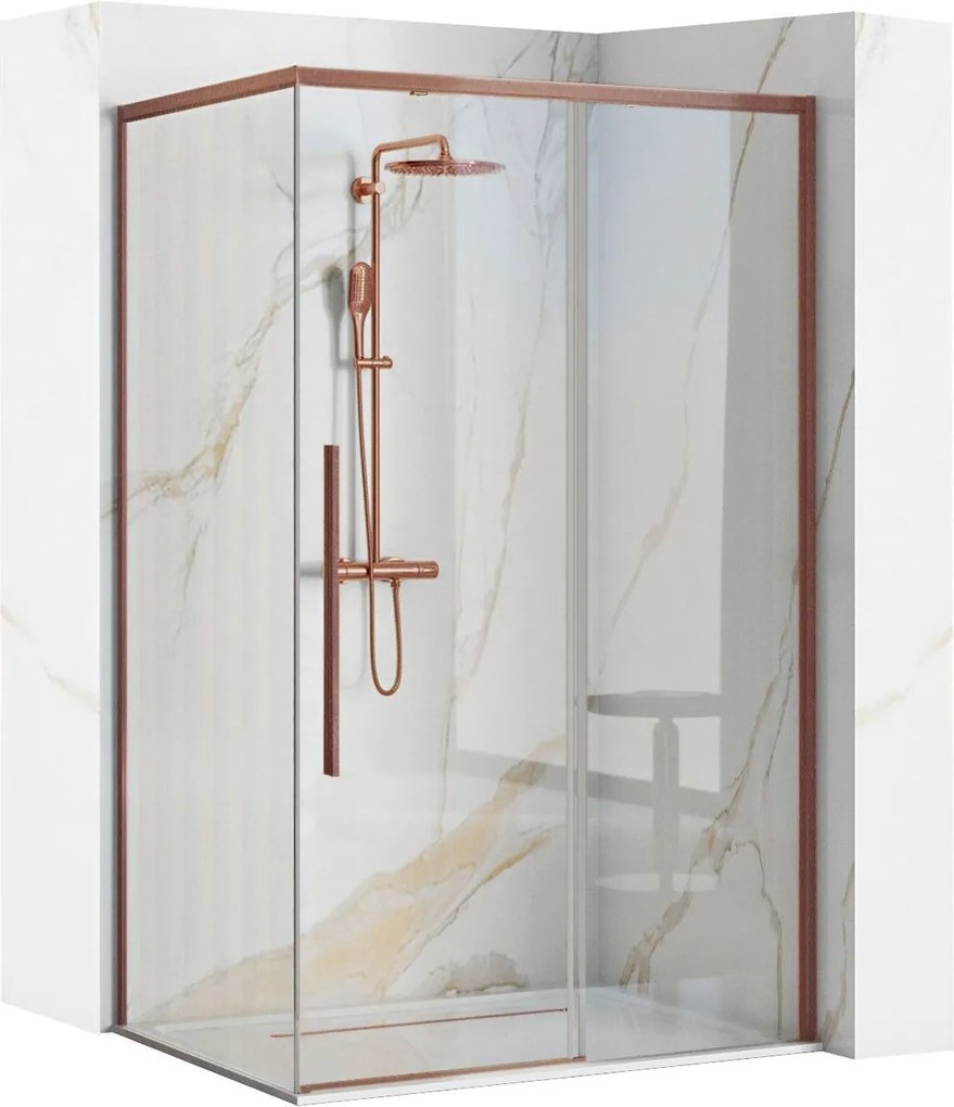 Cabina doccia SOLAR Copper Brush 120x90