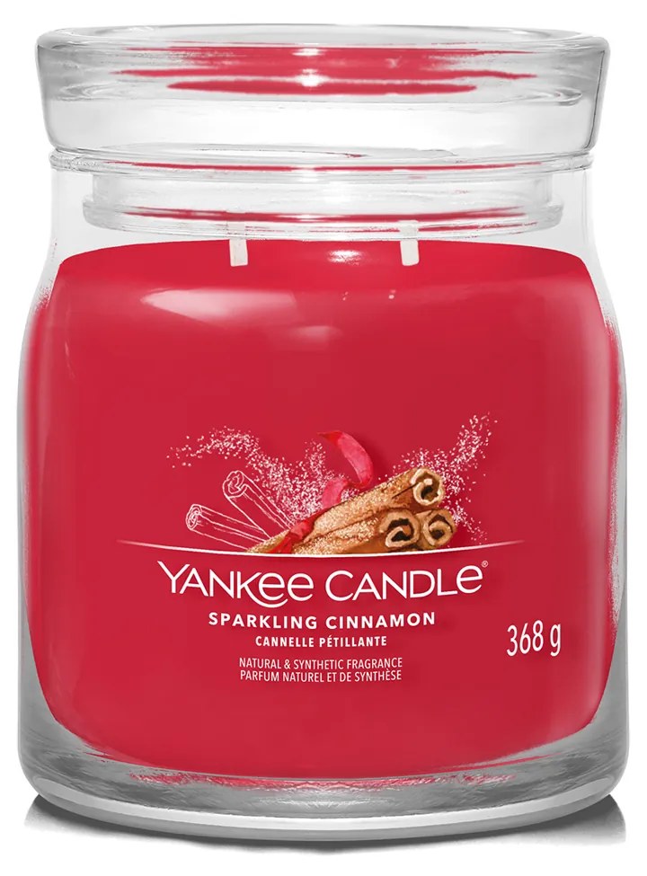 Sparkling Cinnamon candela in giara media Yankee Candle