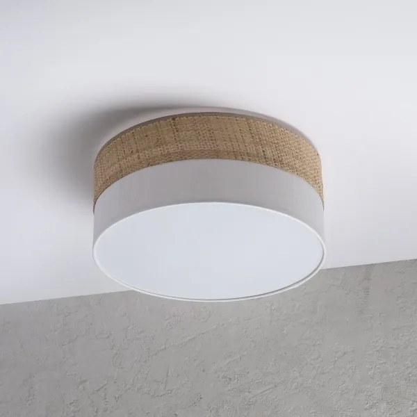 Plafoniera LED SIRJA BOHO LED/20W/230V Ø 35 cm beige/bianco