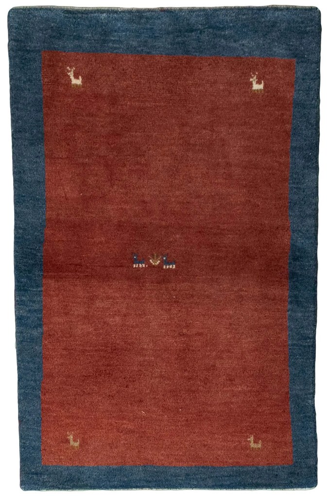 Gabbeh Tappeto 130x80 Rosso (Iran) Annodato A Mano