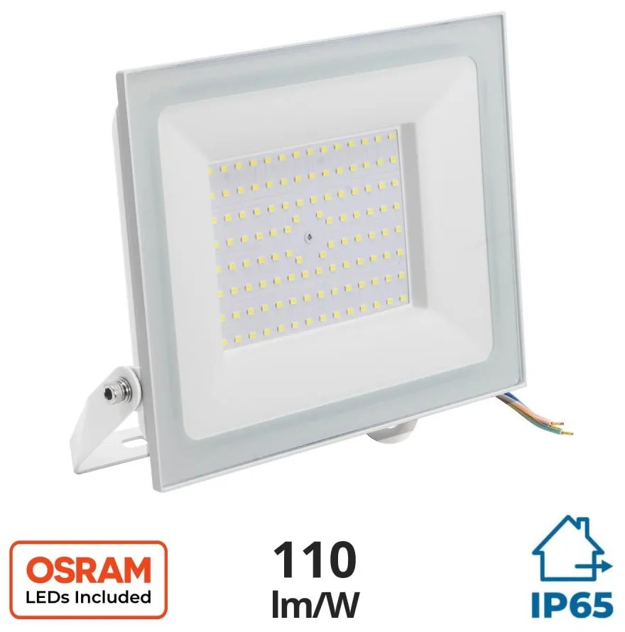 Faro LED 100W, Bianco, IP65, chip LED OSRAM Colore Bianco Caldo 3.000K