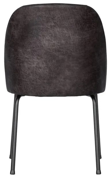 Sedie da pranzo in set nere in pelle 2 pz Vogue – WOOOD