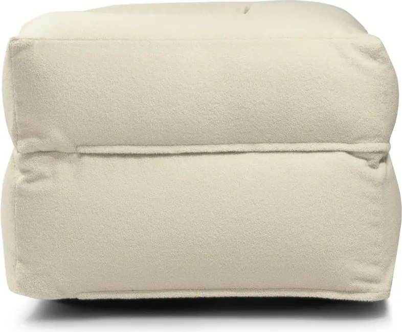 Puof a sacco color crema con rivestimento in bouclé Sofa MooG – SLOWDOWN