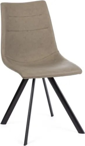 Sedie Da Interno Imbottite In Ecopelle Gambe Nere Alva Pu Tortora Bizzotto - 4 Pz