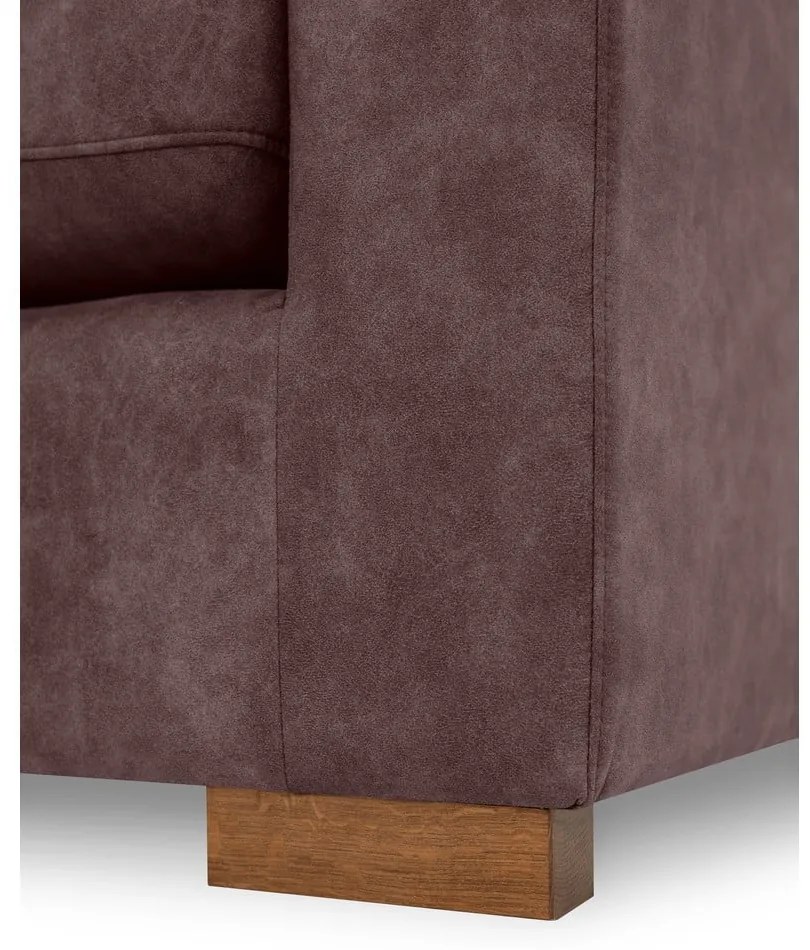 Divano angolare in similpelle marrone scuro (angolo sinistro) Hamburg - Scandic