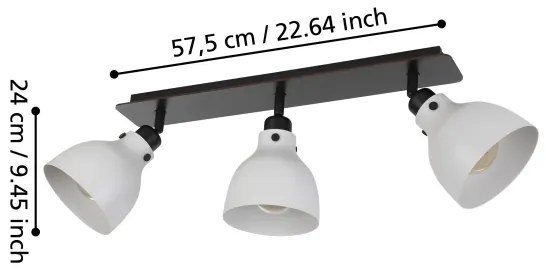Eglo 43829 - Faretto MATLOCK 3xE27/40W/230V