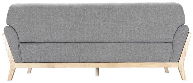 Divano scandinavo 3 posti grigio piedi legno YOKO