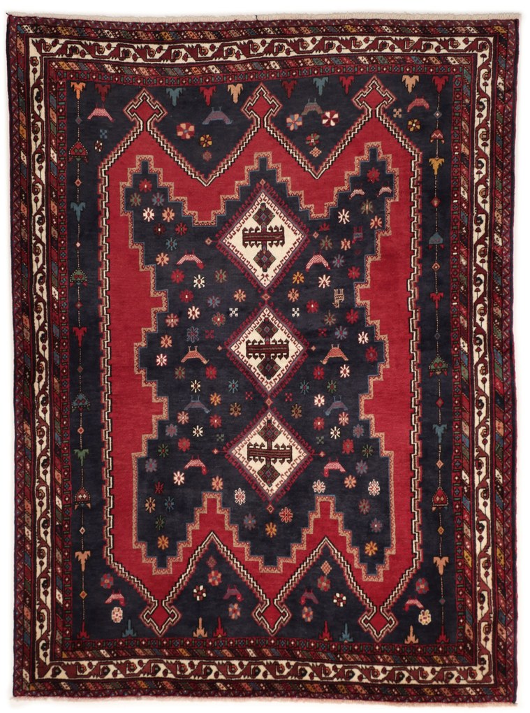 Afshar Tappeto 220 x 160 (Iran) Annodato A Mano