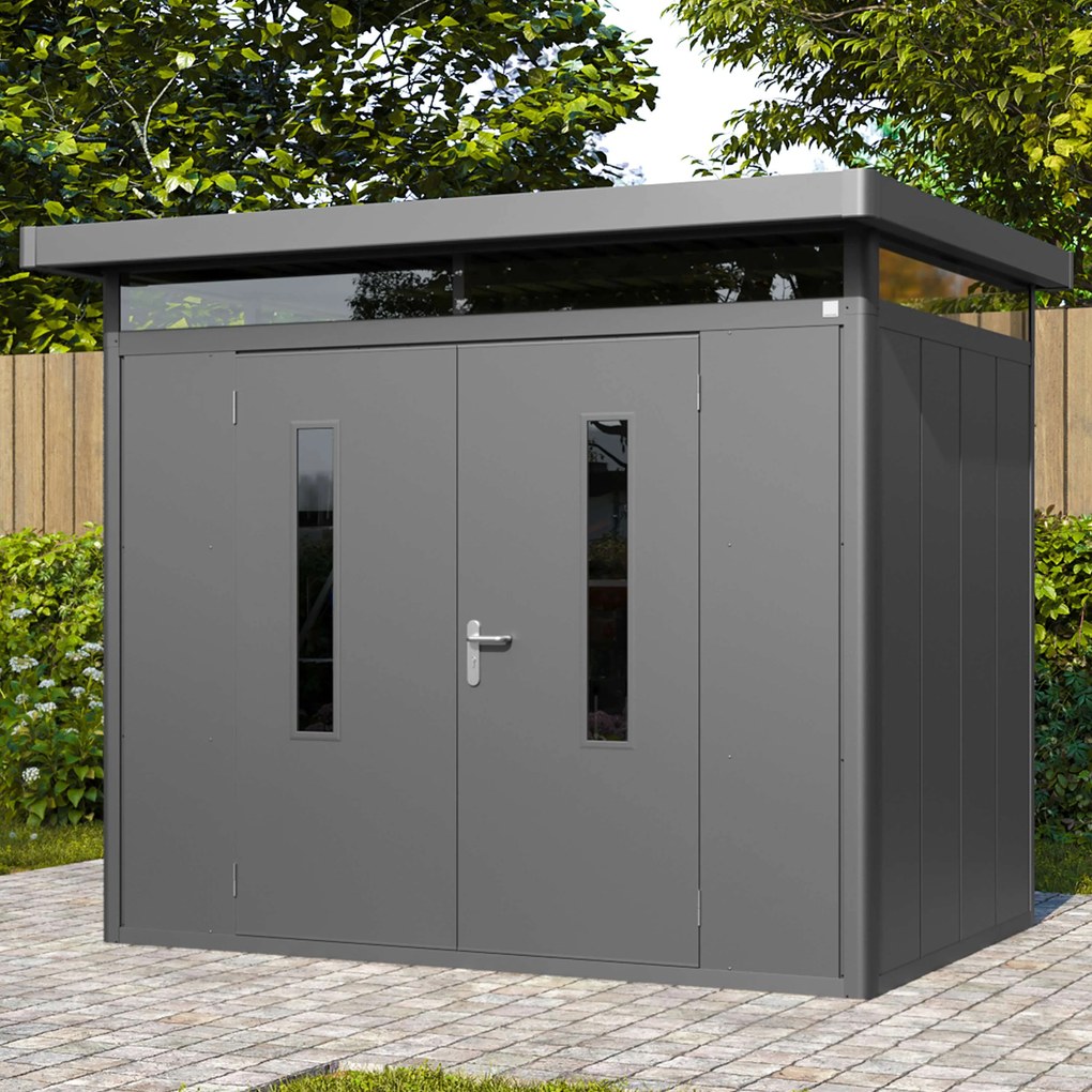 PRIMEYARD Casetta da giardino 263x180 cm, antracite - (GFPV00904)