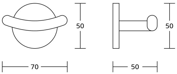 Aqualine - Appendiabiti da parete SAMBA cromo lucido