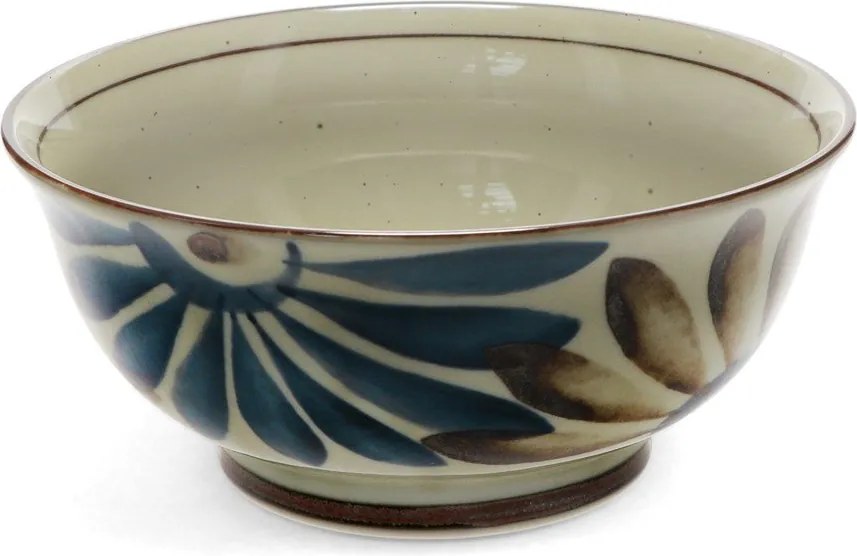 Ciotolina per ramen blu/beige in porcellana 1 l Flower – Rex London