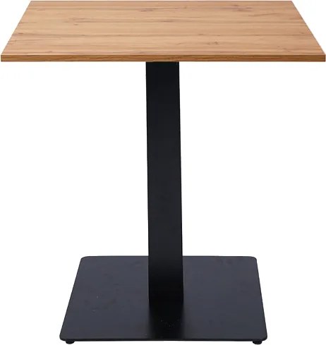 Tavolo ristorante bar quadrato 70x70 cm con piano laminato Rovere Nodato H 75