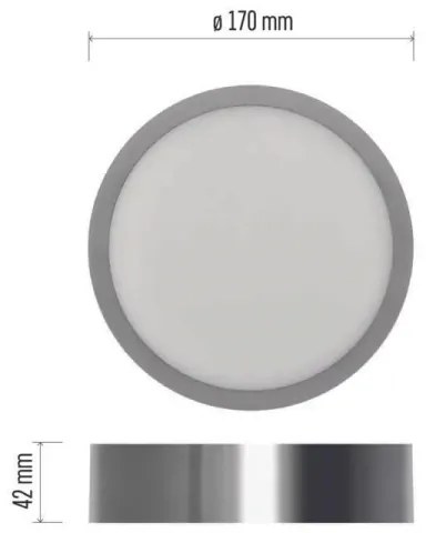 Plafoniera LED LED/12,5W/230V 3000/3500/4000K diametro 17 cm cromo