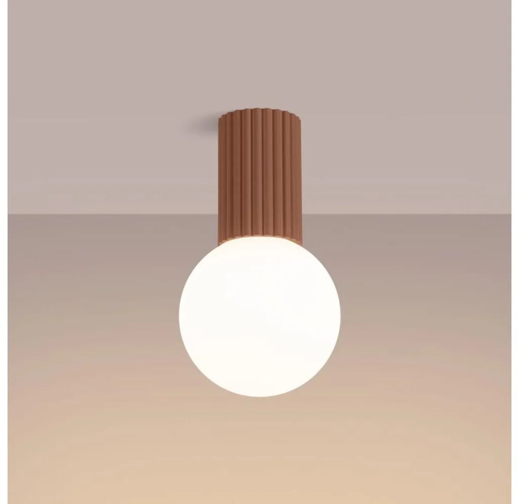 Sollux SL.1733 - Plafoniera da bagno HALO 1xG9/8W/230V IP44 marrone