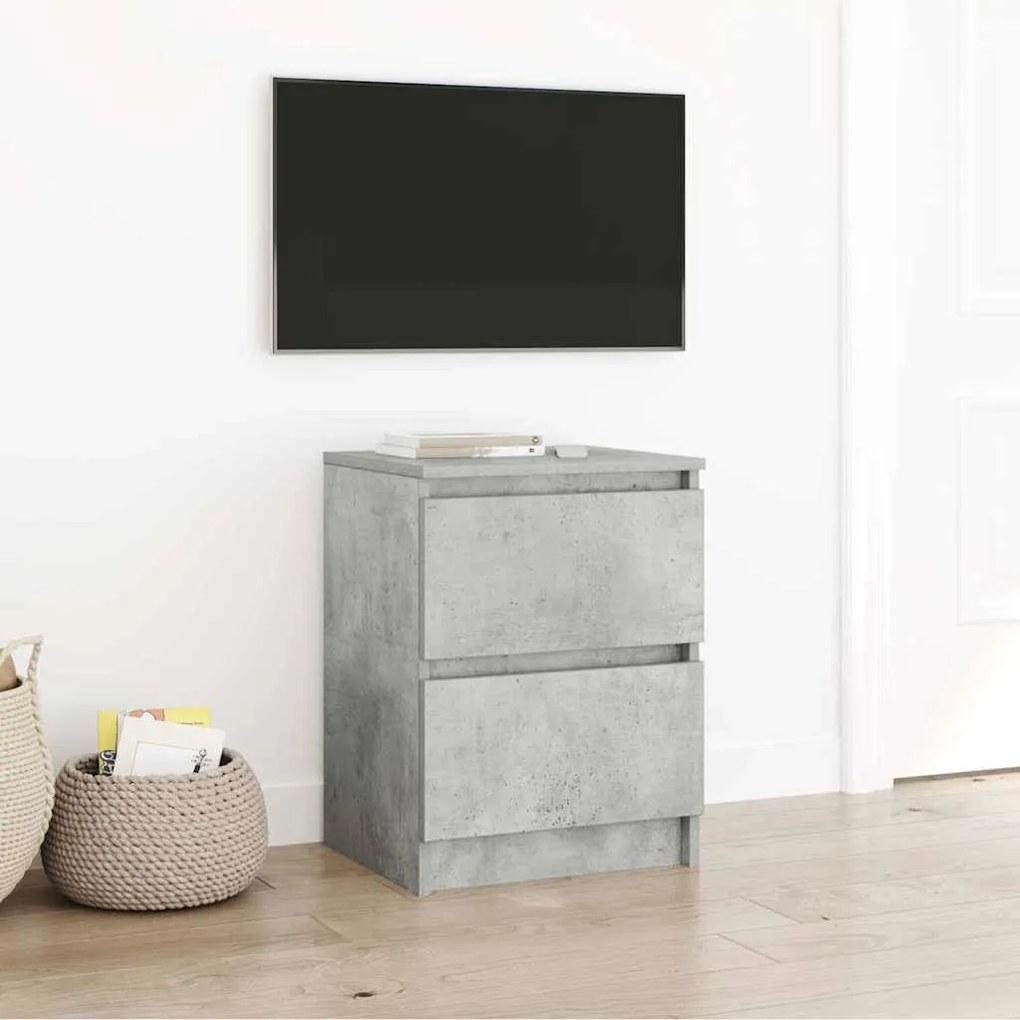Mobile Porta Tv Grigio Cemento 40x35x54 Cm İn Legno Multistrato /