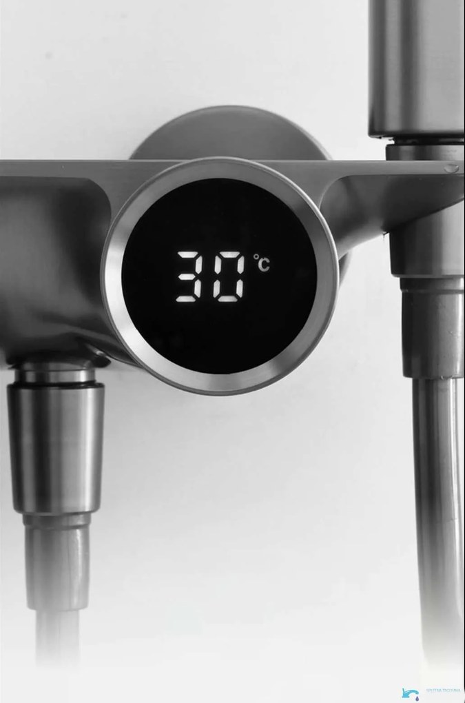 Sistema doccia esterno SH1857 termostatico con sensore, bocca girevole a 360° e più finiture — Sì
