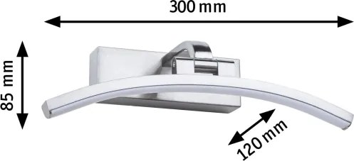 Paulmann 95556 - LED/6W Lampada per quadri BENTO 230V 30 cm cromo satinato
