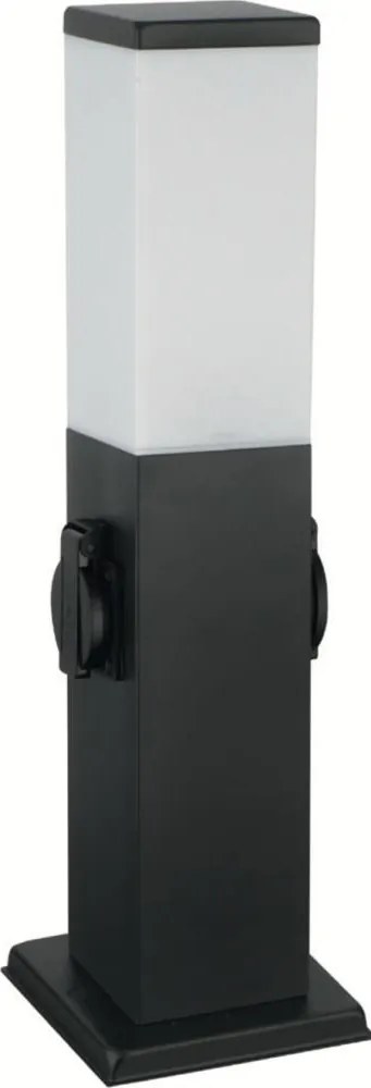 Brilagi - Lampada da esterno con 2 prese SCHUKO 1xE27/15W/230V 40 cm IP44 nera