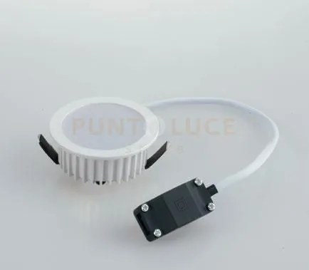 Incasso led fusion bianco 5w 400lm 4000k 7x3,2cm in alluminio