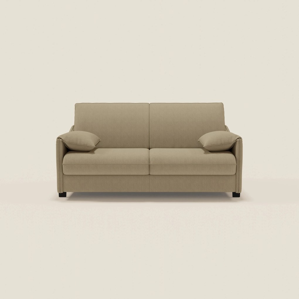 Primula divano letto con materasso alto 18 cm - braccioli mobili e tessuto smacchiabile T05
