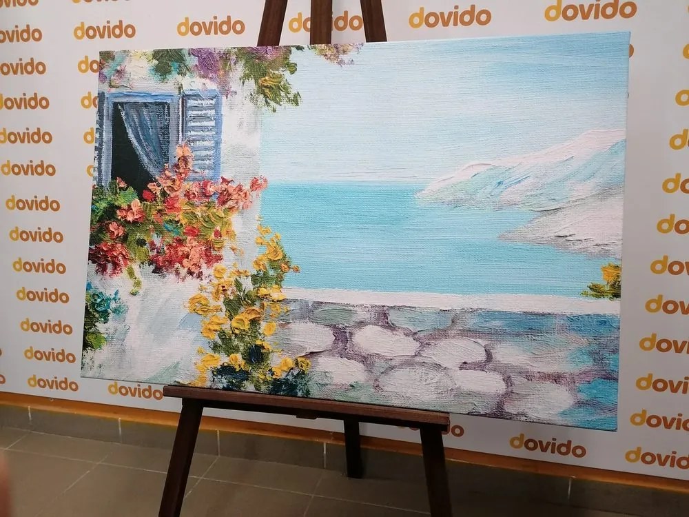 Stampa su tela – Casetta sul mare