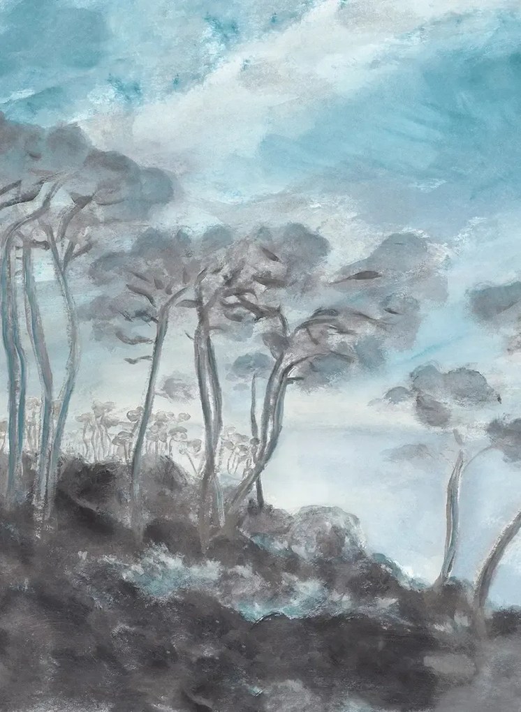 Isidore Leroy Carta da parati panoramica Les Landes - Hiver