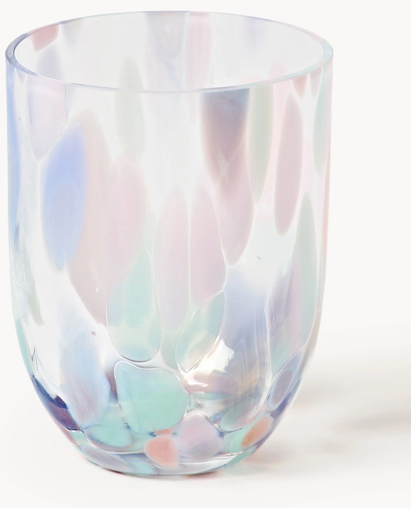 Bicchieri per acqua in vetro soffiato Big Confetti 6 pz