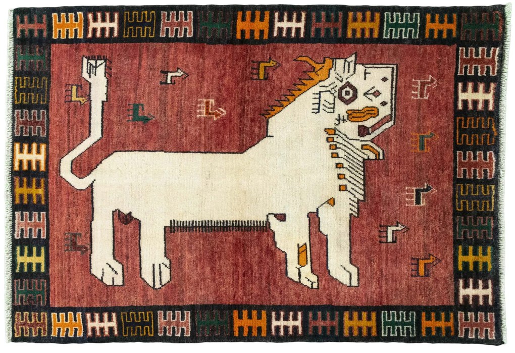 Gabbeh Tappeto persiano 110 x 150 Rosso (Iran) Annodato A Mano