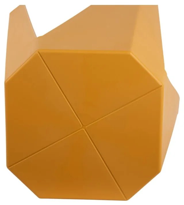 Sgabello color senape in plastica Cherish – Leitmotiv