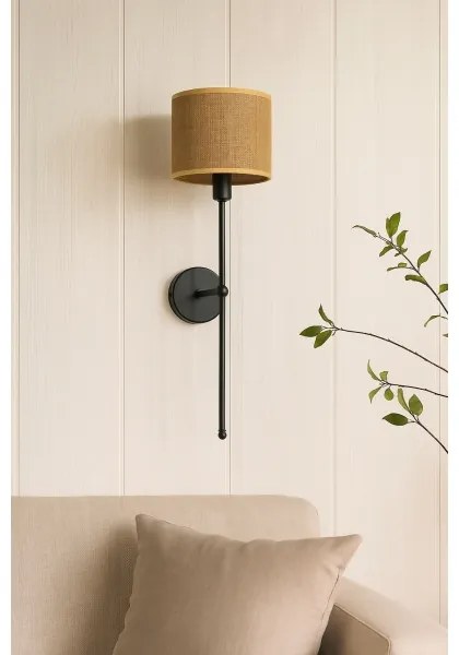 Lampada da parete MADELA 1xE14/40W/230V iuta/nera