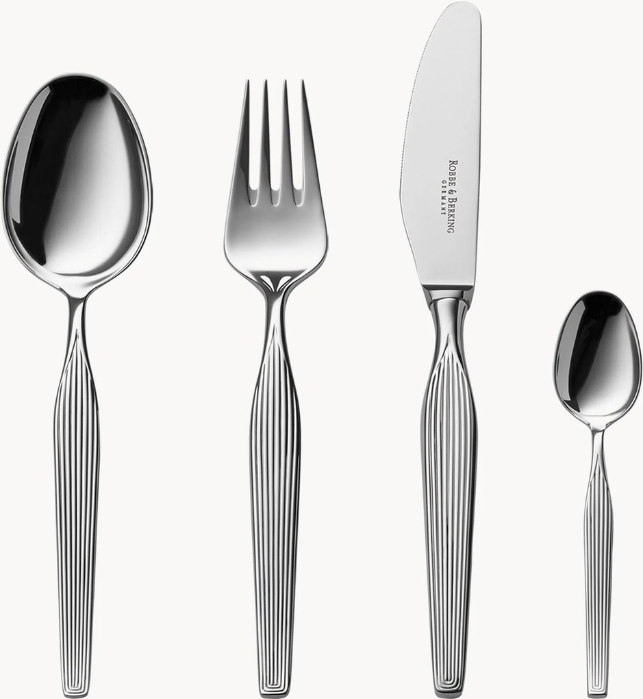 Set di posate fatte a mano lucidate a specchio Metropolitan, varie misure