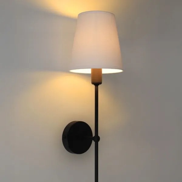 Lampada da parete MADELA 1xE14/40W/230V bianco/nero