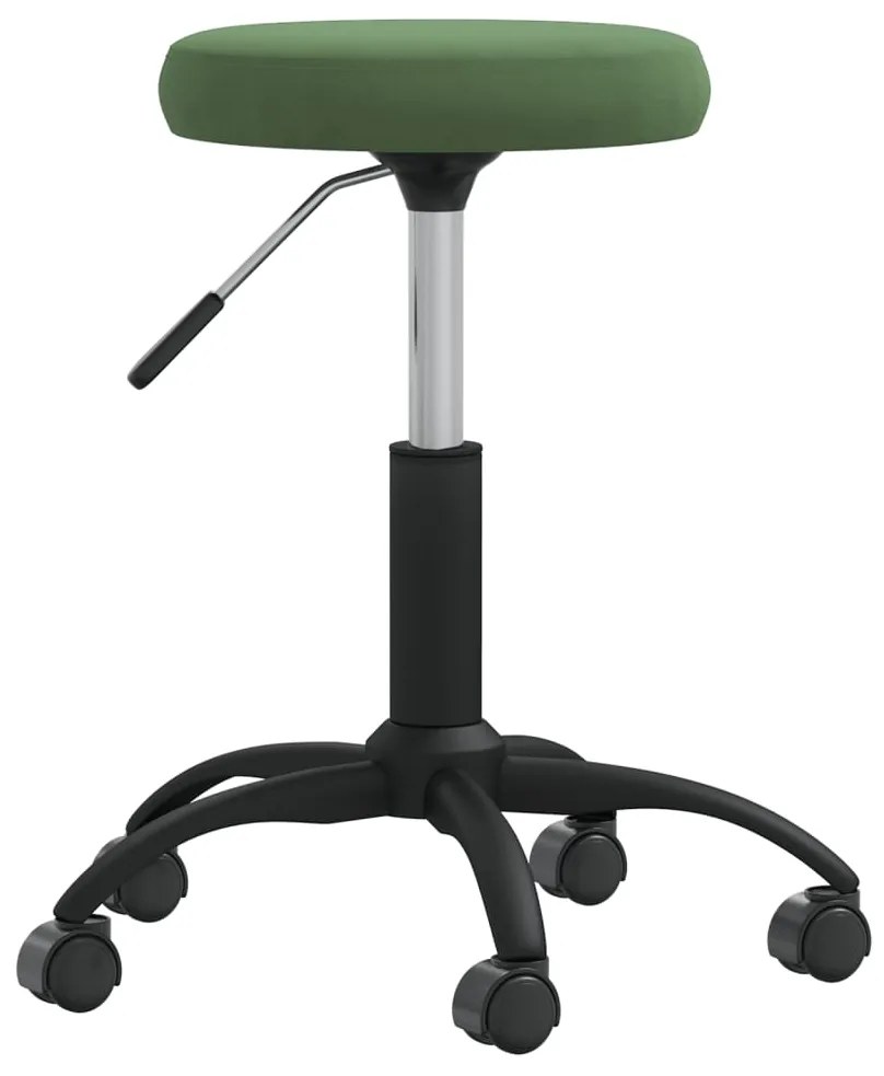 Sgabello Da Massaggio İn Velluto Verde Scuro /