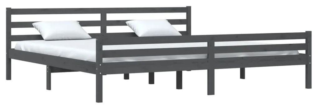 Giroletto grigio in legno massello 200x200 cm