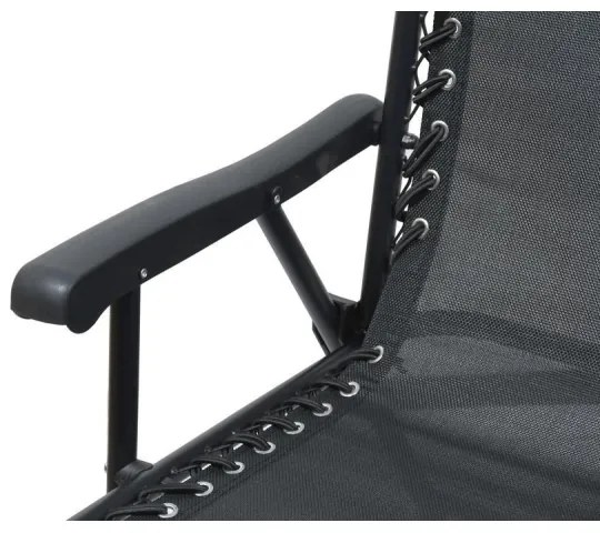Sedia da giardino pieghevole nera