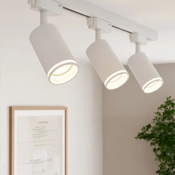 Faretto per sistema binario monofase PIPE 1xGU10/10W/230V bianco