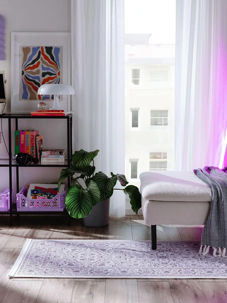 benuta Pop Passatoia Toulouse Viola 80x200 cm - Tappeto design moderno soggiorno