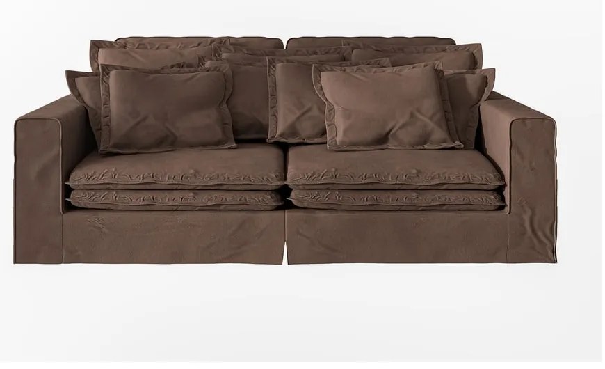 Divano marrone scuro 236 cm Nora – Ropez