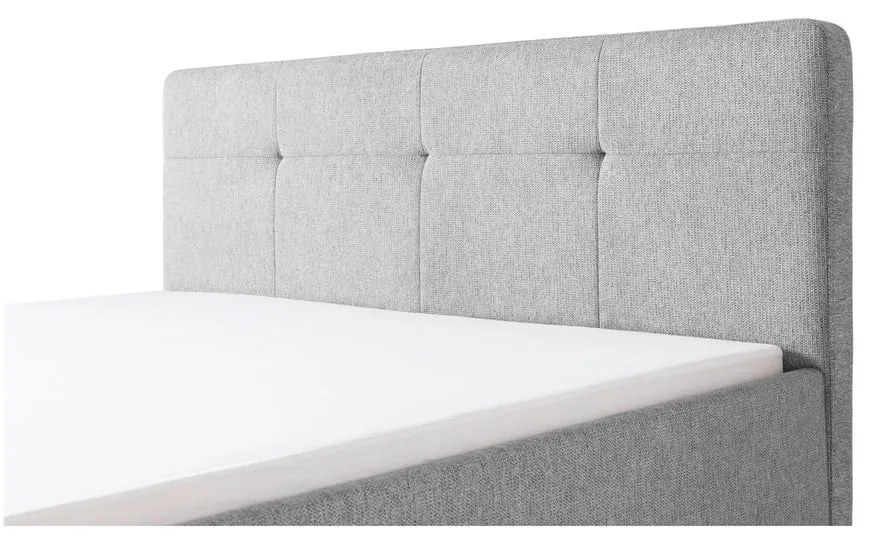 Letto matrimoniale imbottito grigio chiaro rete non inclusa 180x200 cm Smart – Meise Möbel