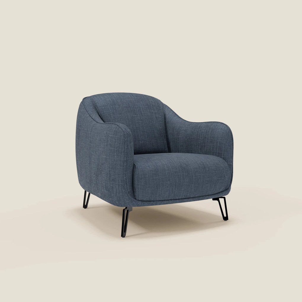 Avela Poltroncina dal comfort senza tempo in morbido tessuto impermeabile T06 blu