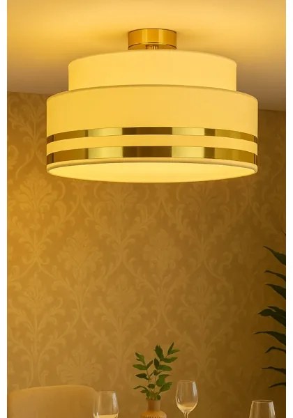 Plafoniera TAMI 1xE27/60W/230V beige/oro