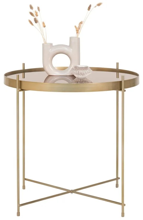 Tavolino rotondo in oro ø 48 cm Venezia - House Nordic