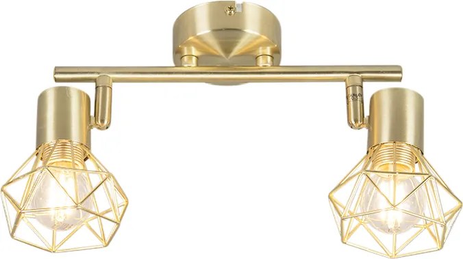 Faretto intelligente orientabile e inclinabile in ottone con 2 P45 Wifi - Mosh