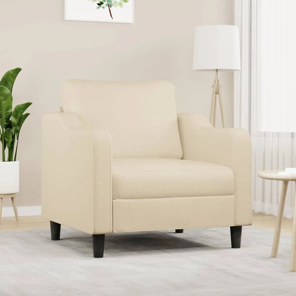 Poltrona Crema 60 Cm İn Tessuto /