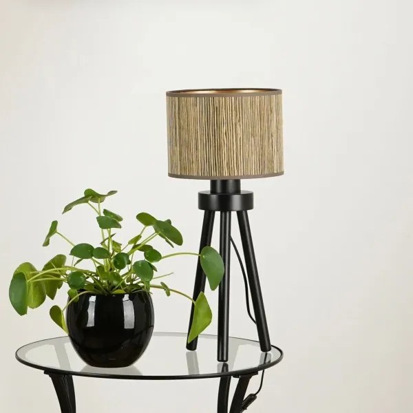 Brilagi - Lampada da tavolo BOSTON ROLLER 1xE27/15W/230V marrone/oro