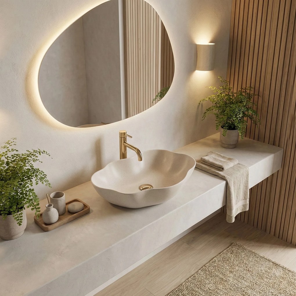 Lavabo da appoggio Rea Pearl Warm