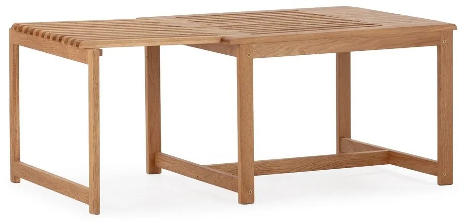 Tavolino da salotto di colore naturale in rovere massiccio 60x70 cm Unai – MOME