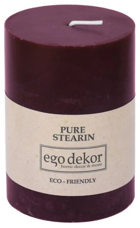 Candela Friendly rosso vino, durata di combustione 37 h Eco - Eco candles by Ego dekor