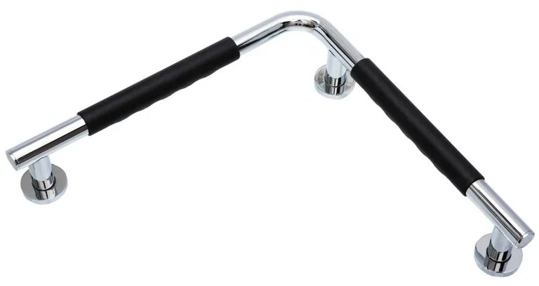 Maniglione soul 90° in inox L 42 x P 8.3 cm nero